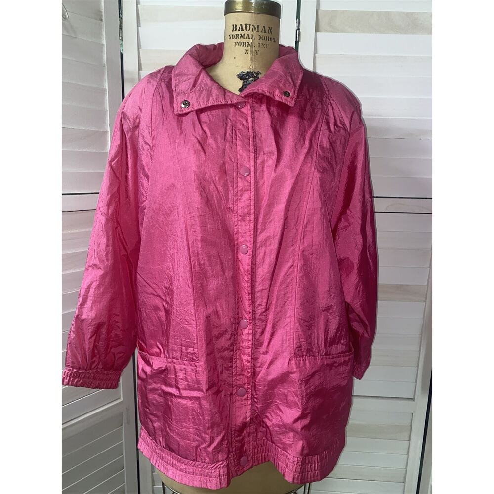 Vintage Haband For Her 80s 90s Nylon Track Jacket Wind Breaker Women size Large